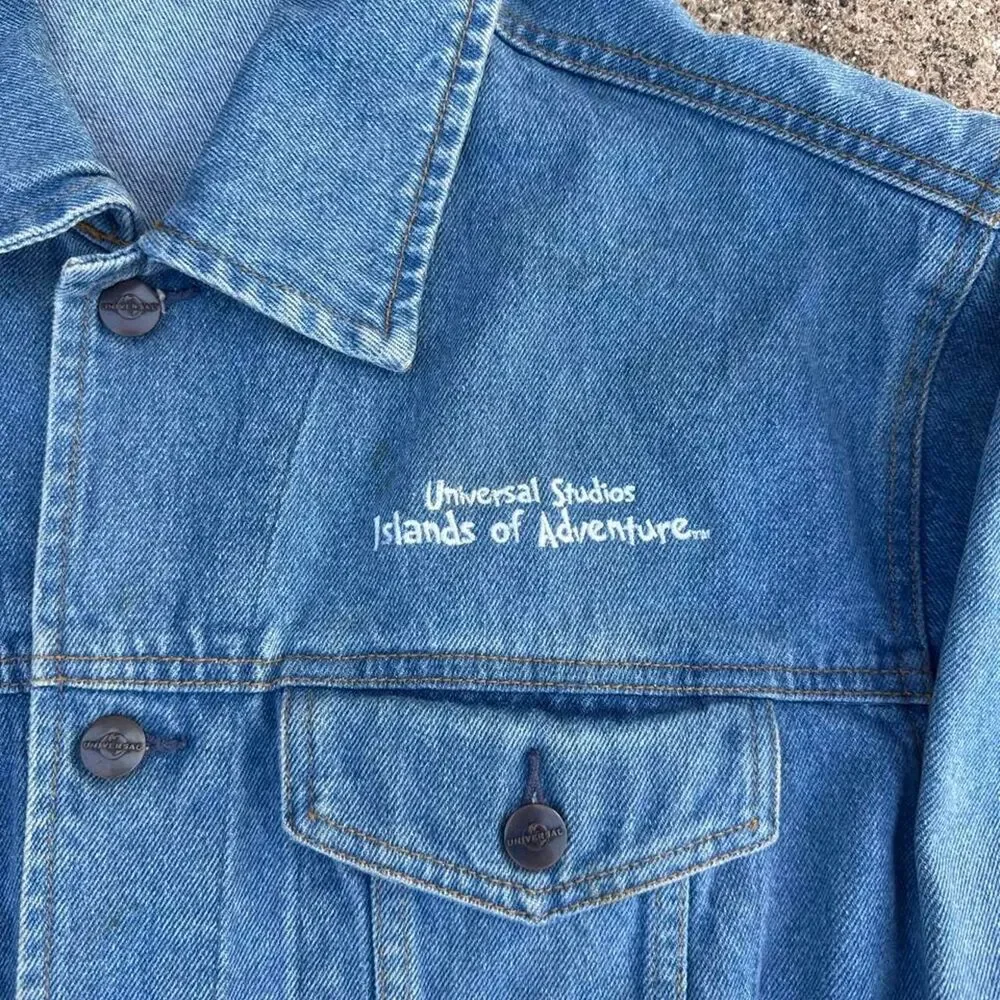 Vintage 90s Universal Studios Dr. Seuss Denim jean jacket